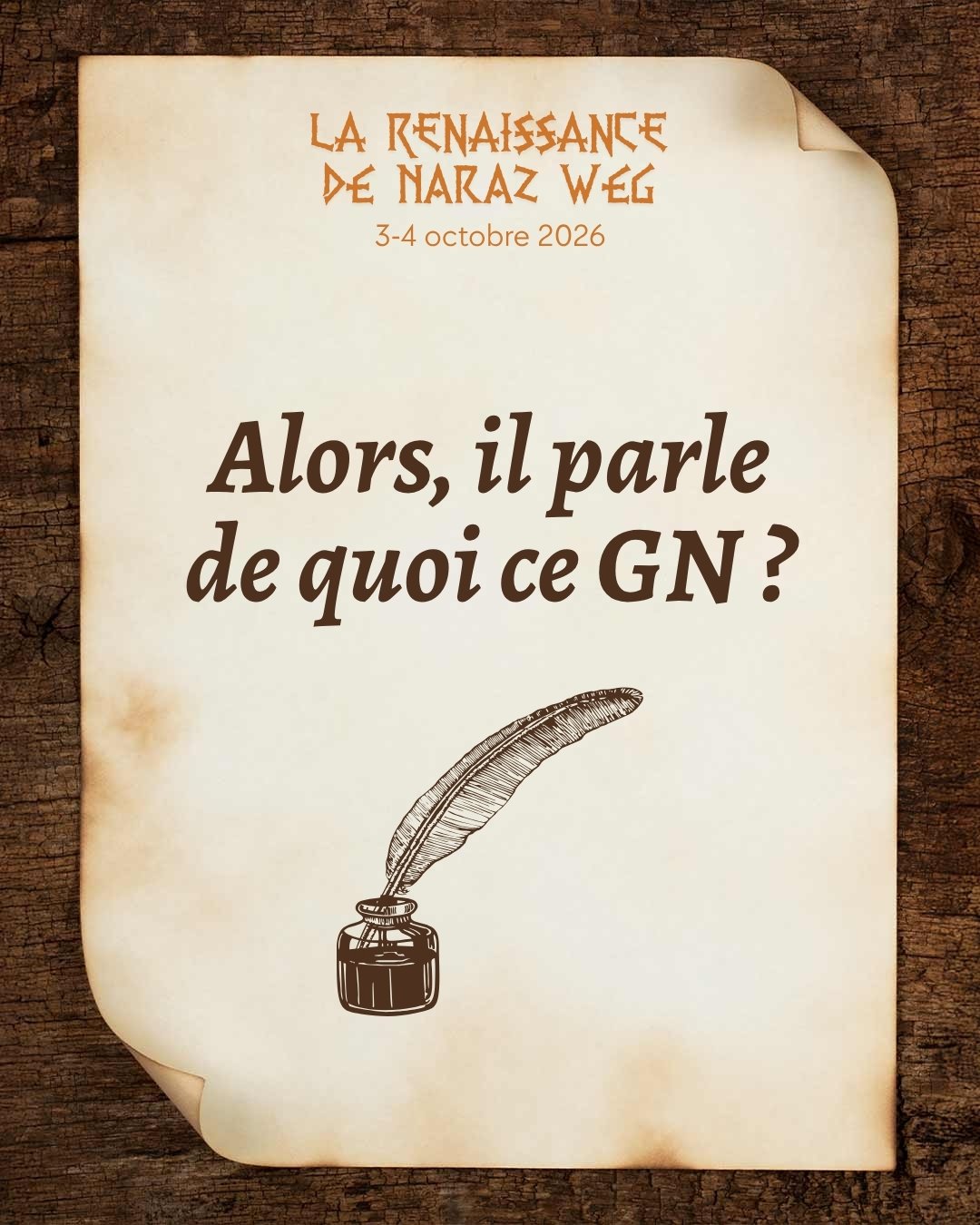 Alors, il parle de quoi ce GN ?