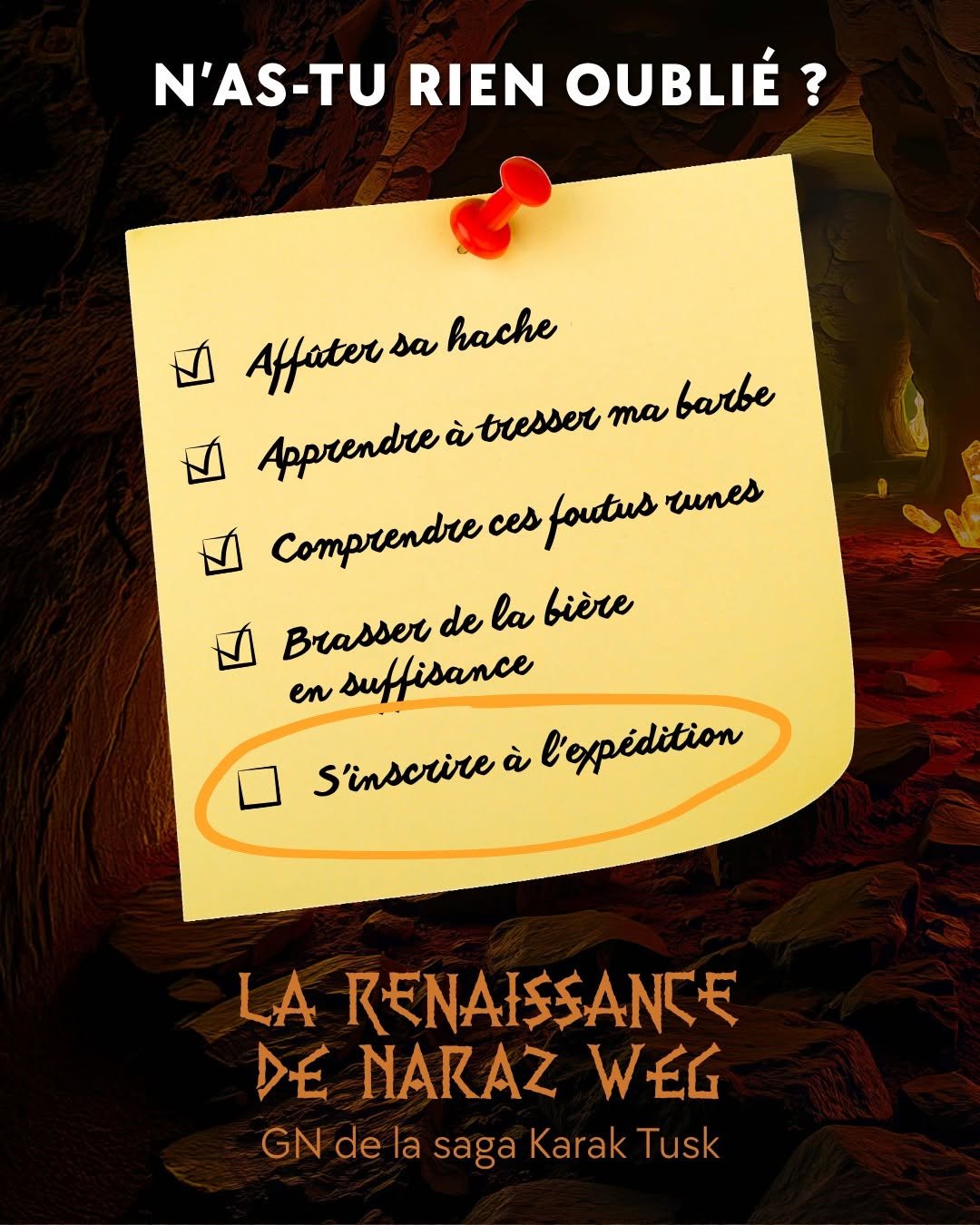 N'as-tu rien oublié ?
