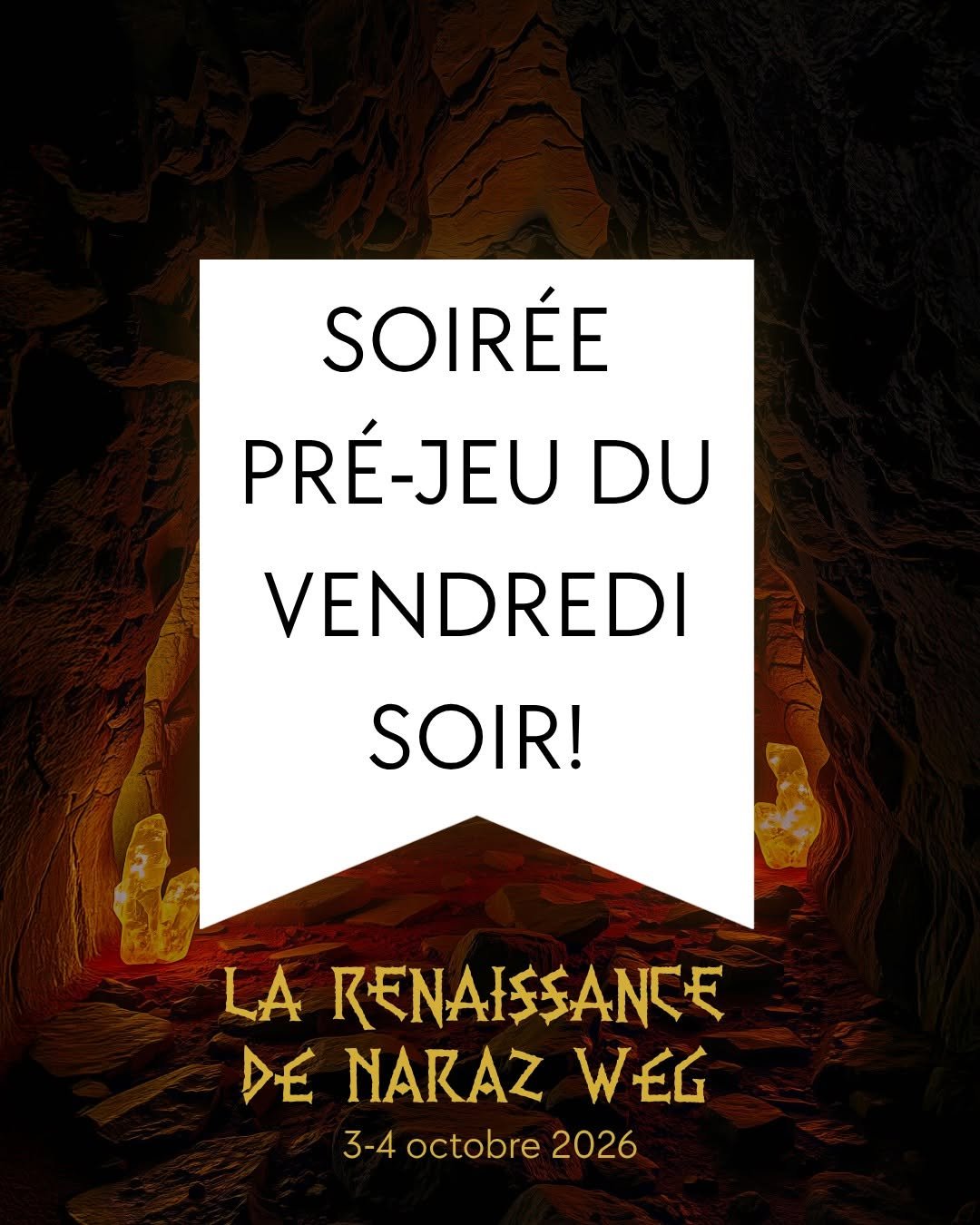  Soirée pré-jeu du vendredi soir ! 